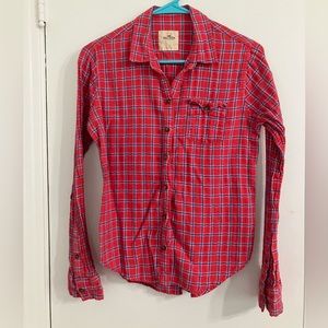 Red Plaid/ Flannel Hollister Top
